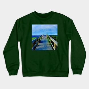 Boardwalk to the beach Crewneck Sweatshirt